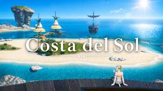 Relaxing Summer Bossa Nova 🌴 Costa del Sol Ambience | FFXIV Study / Relax music