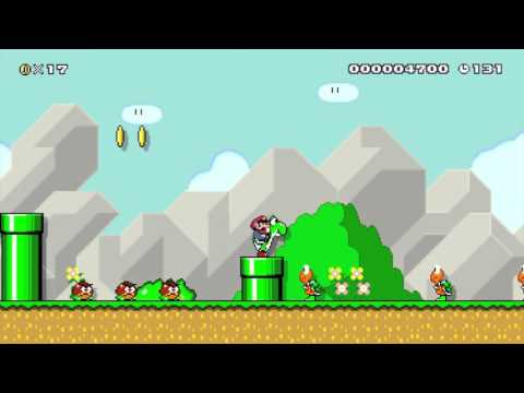 Super Yoshi World 1-2 - Super Mario Maker
