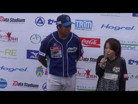 20160423 FD vs IS (四万十球場）　ヒーローインタビュー福永投手IS