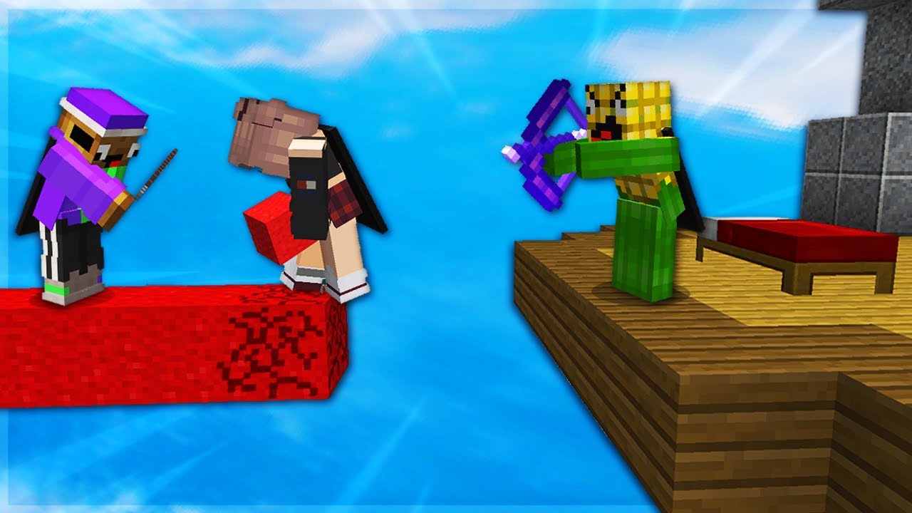 Crossteaming on a PVP God in Bedwars