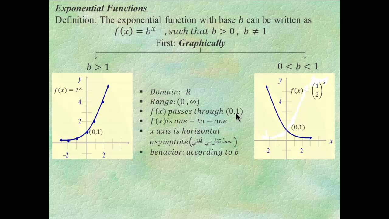 Exponential Function الدالة الأسية - YouTube