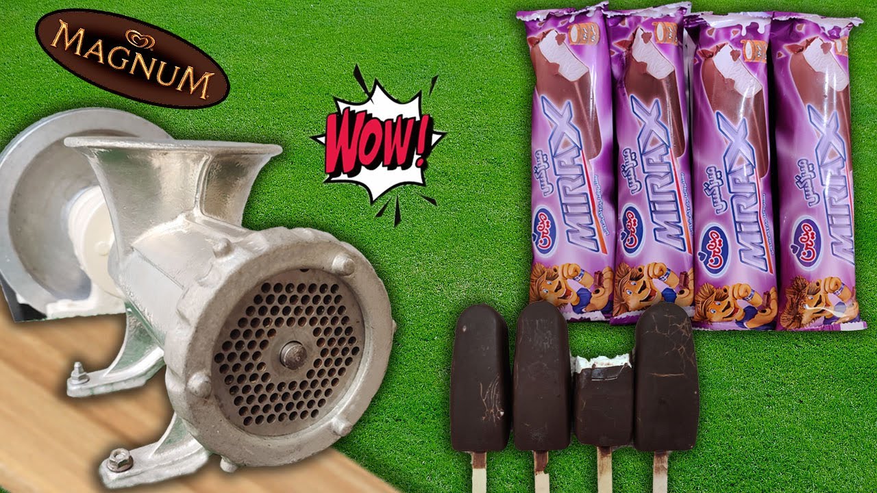 Experiment MAGNUM Ice Cream 🍨 vs Meat Grinder Satisfying Videos