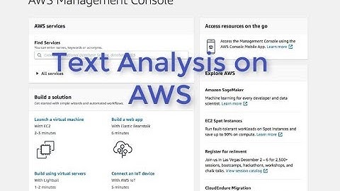 Text analysis (Sentiment analysis) on AWS