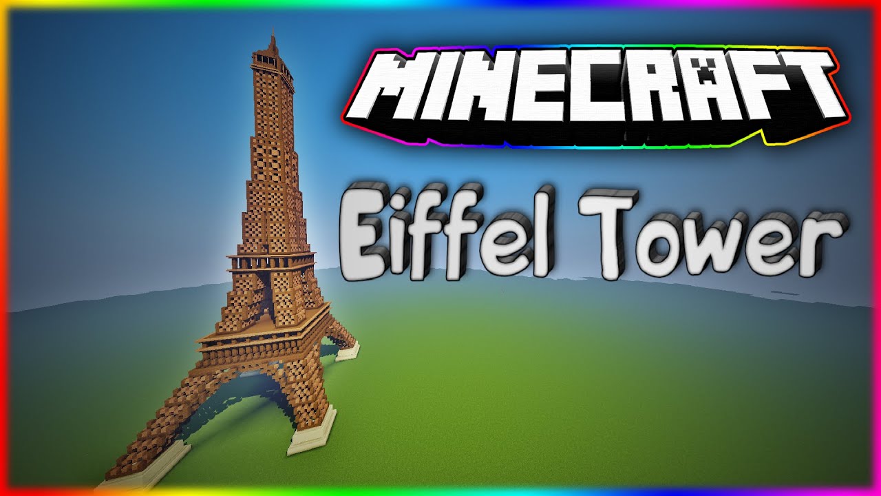 How to build Eiffel tower, Minecraft, Time lapse - YouTube