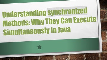 Understanding synchronized Methods: Why They Can Execute Simultaneously in Java
