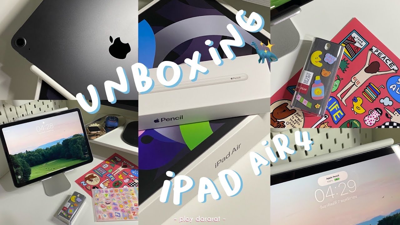 Unboxing 📦 iPad Air 4 (space grey) + Accessories 📓🍎 | Ploy Dararat