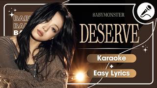 BABYMONSTER - 'DESERVE' Instrumental | Karaoke with Easy Lyrics