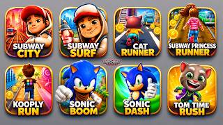 Subway Surfers City, Cat Runner, Subway Princess Runner, Kooply Run, Sonic Boom, Sonic Dash screenshot 2