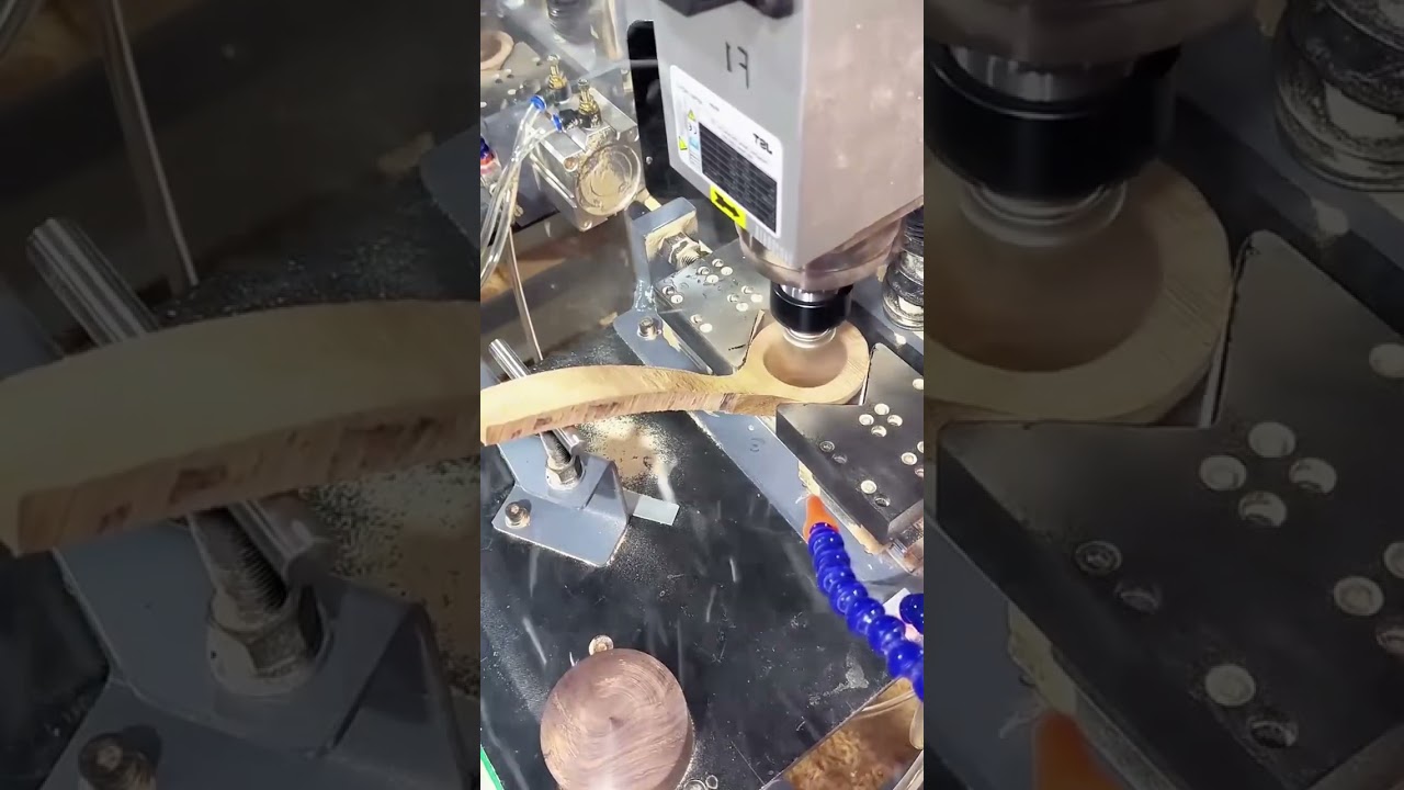 The process of making wooden spoons 