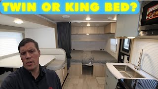 Twin to King Bed Travel Trailer | 4000lbs | 2024 Winnebago Micro Minnie 2108TB