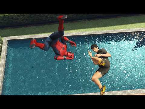 GTA 5 Water Ragdolls | SPIDERMAN Jumps/Fails ep.16 (Euphoria physics | Funny Moments)