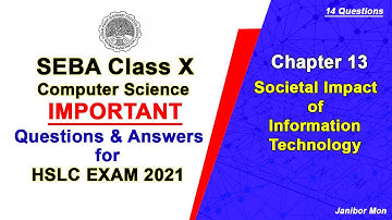 Societal Impact of Information Technology II IMPORTANT Questions & Answers for SEBA HSLC Exam 2021