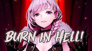 EMM - BURN IN HELL (Sped Up) [Lyrics 8D Nightcore] | USE HEADPHONES 🎧