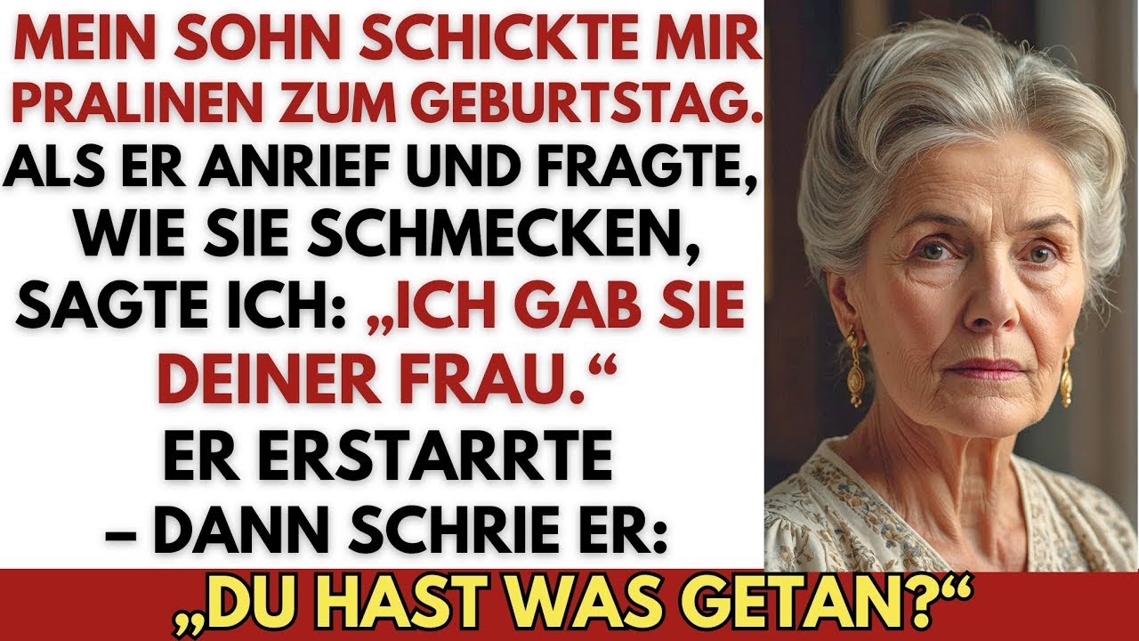 Mein Sohn schickte mir Geburtstagspralinen – ich gab sie meiner Schwiegertochter  Dann…