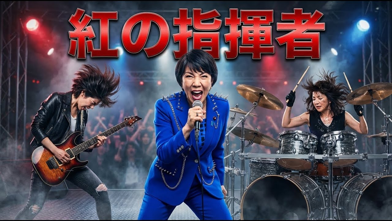 高市早苗総理と女性大臣たちでメタルバンドをAIで組んでもらった『紅の指揮者』