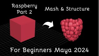 3D Modeling Tutorial: Using Mash to create Raspberry Structure in Maya 2024 (Part 2)