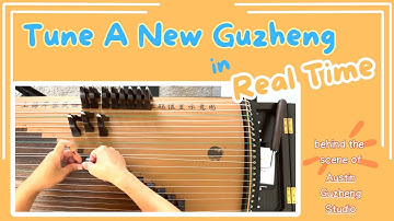 Tune A New Guzheng in Real Time. [Behind The Scene] of Austin Guzheng Studio