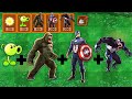 King Kong + Venom + Godzilla + Captain America - Plants vs Zombies Fusion Animation 🐲 Pikagon Gaming