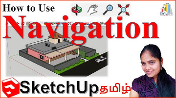 Sketchup - Tamil (தமிழ்) - How to Navigate in sketchup- Uses of orbit,pan,zoom etc.