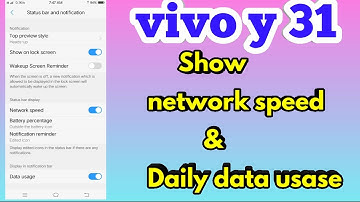 How To Show Daily Data Usage In Vivo Y31 | Vivo Y31 Show Daily Data Usage