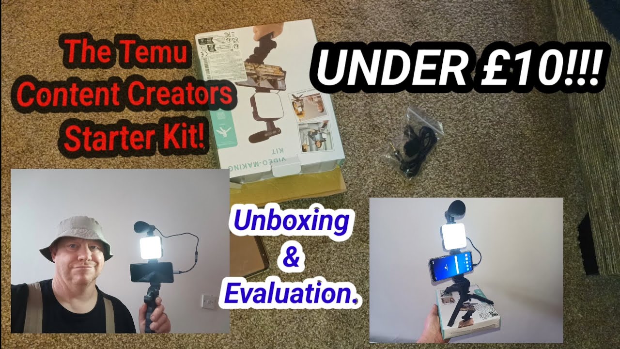 Temu Video Content Creators Starter Pack -Unboxing and Evaluation.