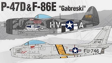 FULL VIDEO BUILD GABRESKI 1/72 P-47D/F-86E by Academy