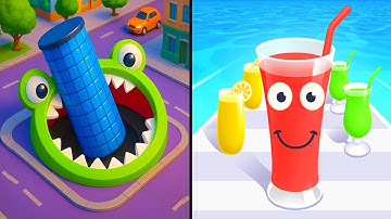 Hole.io vs Juice Run 🔥 Max Level Rush – Satisfying Gameplay