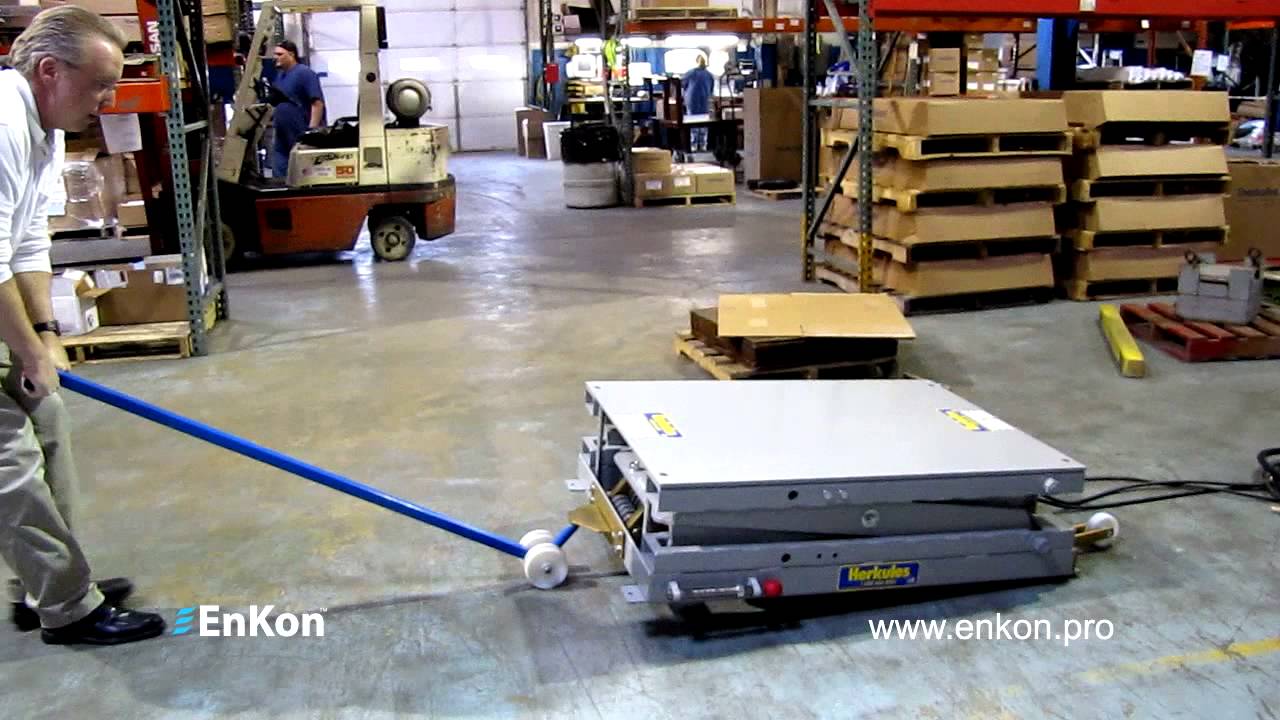 Enkon Portable Precision Belt Drive Scissor Lift Table