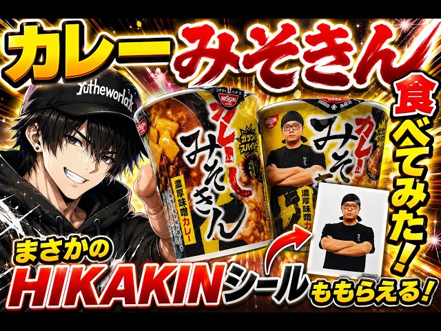 I actually got a HIKAKIN sticker! Results of trying Curry Mesokinn