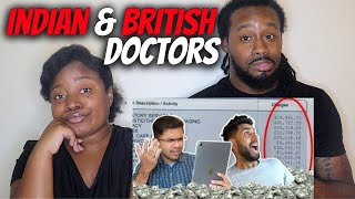 AMERICAN COUPLE REACT "Indian and British Doctors React to US Medical Bills Ft. Kiran Morjaria"