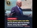 Trump Says Iran Sent New Offer Minutes After Canceling Envoy Trip #trump #iran #offer #negotiations