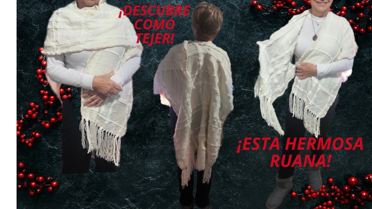 ¡Te vas a sorprender lo fácil que es tejer una ruana!