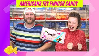 Download Lagu Americans Try Finnish Candy - Fazer Geisha Original and Geisha Caramel \u0026 Sea Salt! MP3