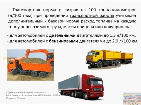 Нормирование расхода топлива на автомобильном транспорте