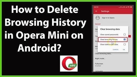 How To Clear Browsing Data In Opera Mini | How To Clear Opera Mini Browsing History|Opera Mini App