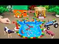 2 Hours Oddly Satisfying Cow Farm Miniature Barn Build | Relaxing Dairy Farm Diorama