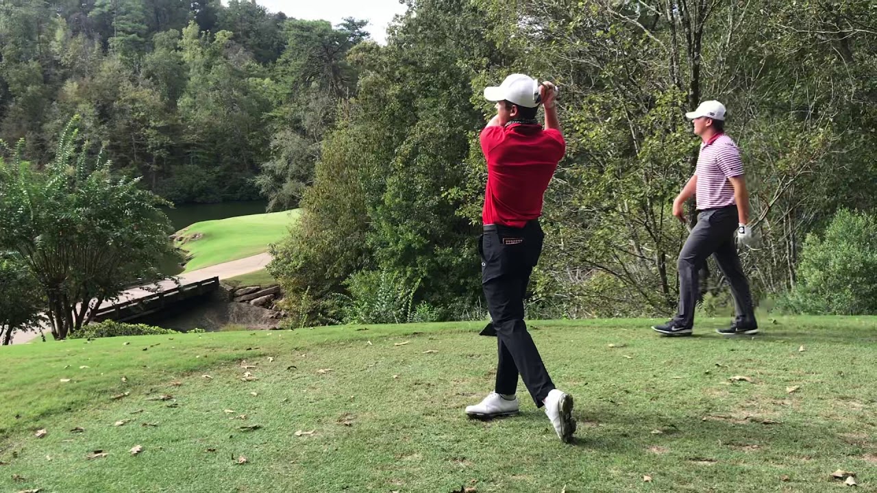 Garrick Higgo UNLV golf mid iron tee shot Par3 h12 Jerry Pate old Overton 10/9/18 YouTube