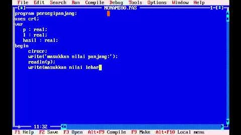 toturial mencari luas persegi panjang