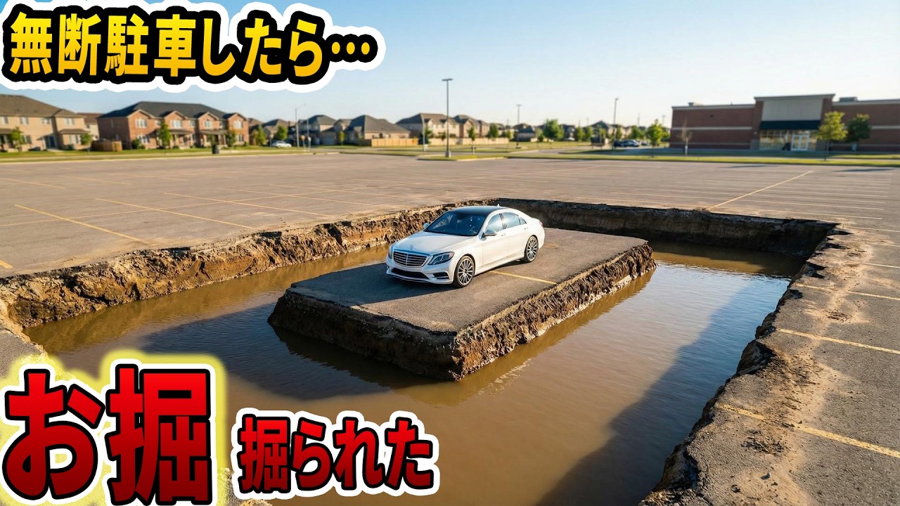 【無断駐車の復讐】お堀で囲んで1か月放置→修理代＋撤去費で350万円請求ｗ