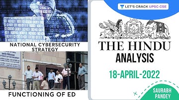 The Hindu Newspaper Editorial Analysis | 18 April 2022 | Current Affairs | UPSC CSE | Saurabh Pandey