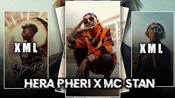 Hera Pheri x Mc Stan 💞💝 | 3D TREND XML FILE 😈⚡| ATTITUDE XML FILE 🥵💯| ALIGHTMOTION XML FILE 👀💝