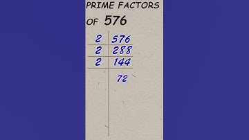 Prime factor of 576 / Prime factorisation / #publicmaths #shorts #primefactor