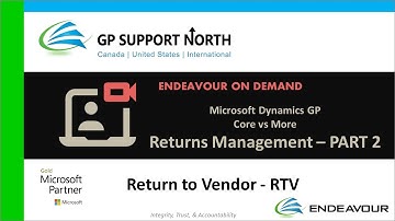 RTV - Return to Vendor for Dynamics GP - 2022 Core vs More - Great Plains with GP Field Service