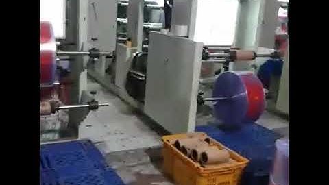 Máy in oline 5 màu để sản xuất túi đóng gói thanh long.