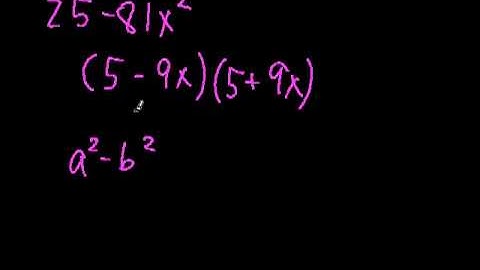 Difference of Squares Practice Problems