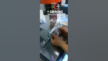 Semi automatic face mask ear loop welding machine two spot mask welding working video