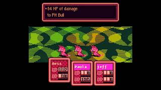 Earthbound Softlock Playthrough - Level 12 Ness vs Pitbull Slugs