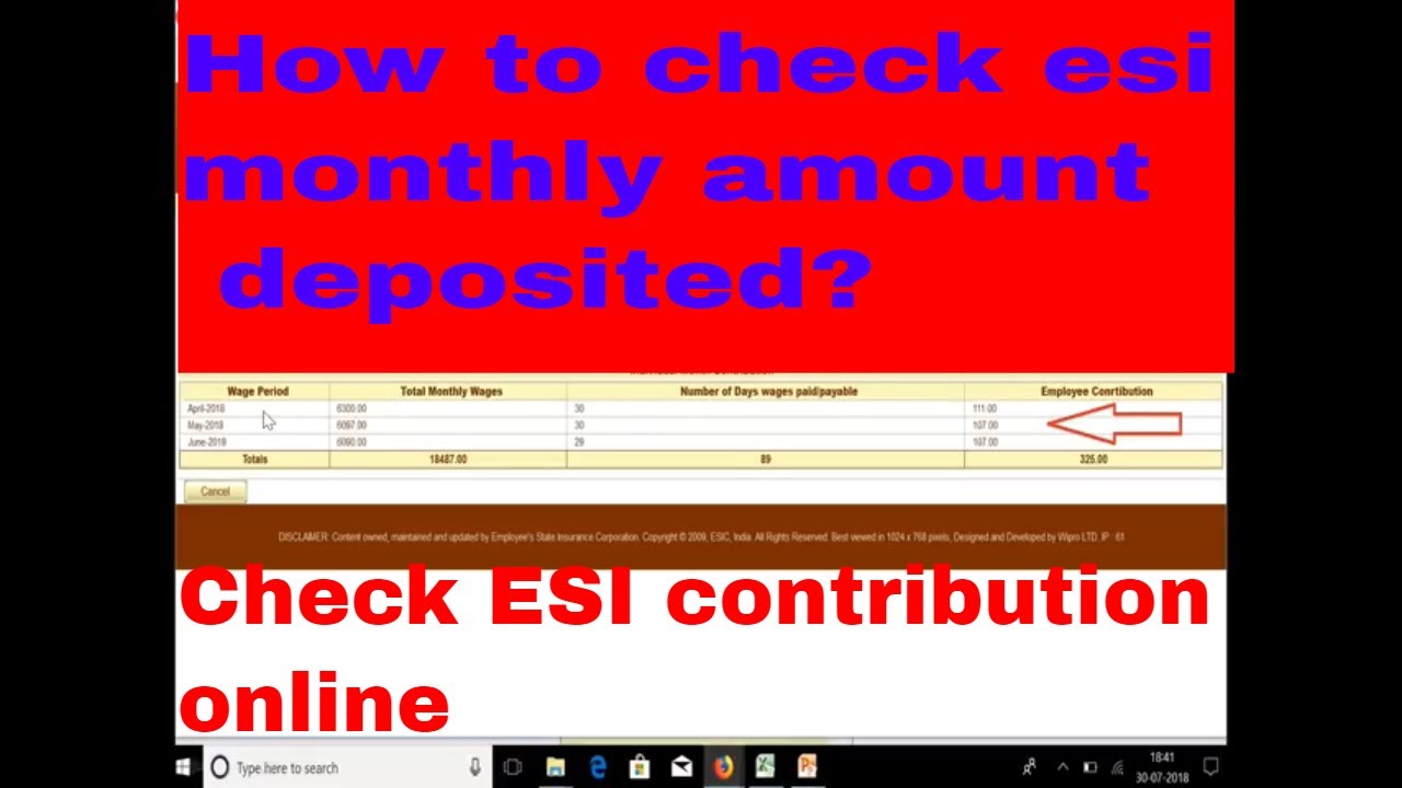 ESIC monthly contribution check How to check esi contribution online