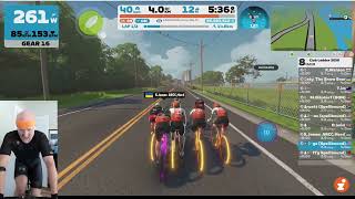 Zwift Ladder Race on Cobbled Climbs in Richmond - First Ladder Win! screenshot 5