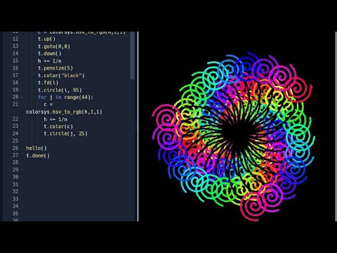 Creating a Cute Turtle Design using | Python Turtle - YouTube